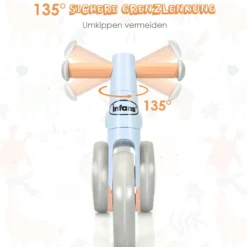 Kinder Laufrad Balance Fahrrad Balance Bike Kinderlaufrad Lauflernrad Dreirad ohne Pedal für Kinder Blau
