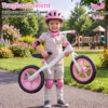 Kinderlaufrad mit Höhenverstellbarem Lenker für Kinder ab 3 Jahren Tragkraft 20 kg Rosa