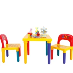 Kindermöbel 3 tlg. Kindersitzgruppe inkl.Kinderstuhl und Tisch Farbig