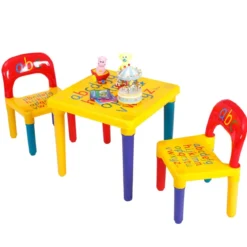 Kindermöbel 3 tlg. Kindersitzgruppe inkl.Kinderstuhl und Tisch Farbig