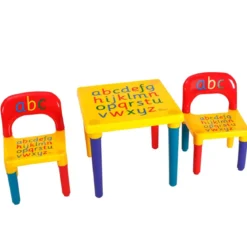 Kindermöbel 3 tlg. Kindersitzgruppe inkl.Kinderstuhl und Tisch Farbig