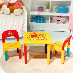 Kindermöbel 3 tlg. Kindersitzgruppe inkl.Kinderstuhl und Tisch Farbig