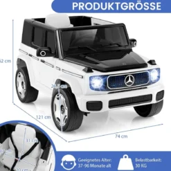 Kinder Mercedes-Benz Elektroauto mit 2,4G Fernbedienung & Scheinwerfer 12V Elektrofahrzeug