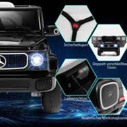 Kinder Mercedes-Benz Elektroauto mit 2,4G Fernbedienung & Scheinwerfer 12V Elektrofahrzeug