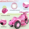 Kinder Motorrad mit Seifenblasenmaschine & Musik & LED Scheinwerfer Kindermotorrad Rosa