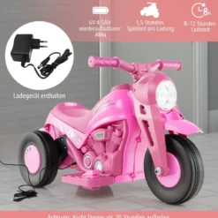 Kinder Motorrad mit Seifenblasenmaschine & Musik & LED Scheinwerfer Kindermotorrad Rosa