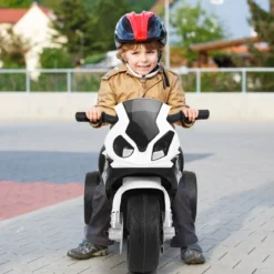 Kindermotorrad 6v Kinderfahrzeug 6v Kinderfahrzeug mit Musik 66 x 37 x 44,5 cm Schwarz + Weiß