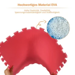 Kinder Puzzlematte aus Schaumstoff Bunte Spielmatte mit 12 ineinandergreifenden Puzzleteilen