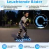 Kinder Rollschuhe 4 Größen Verstellbar Inline Roller Skates mit Leuchtenden Rädern S (EU 27-31)