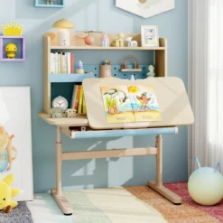 Kinderschreibtisch mit Kinderstuhl Schülerschreibtisch ergonomischer Kinderschreibtischstuhl