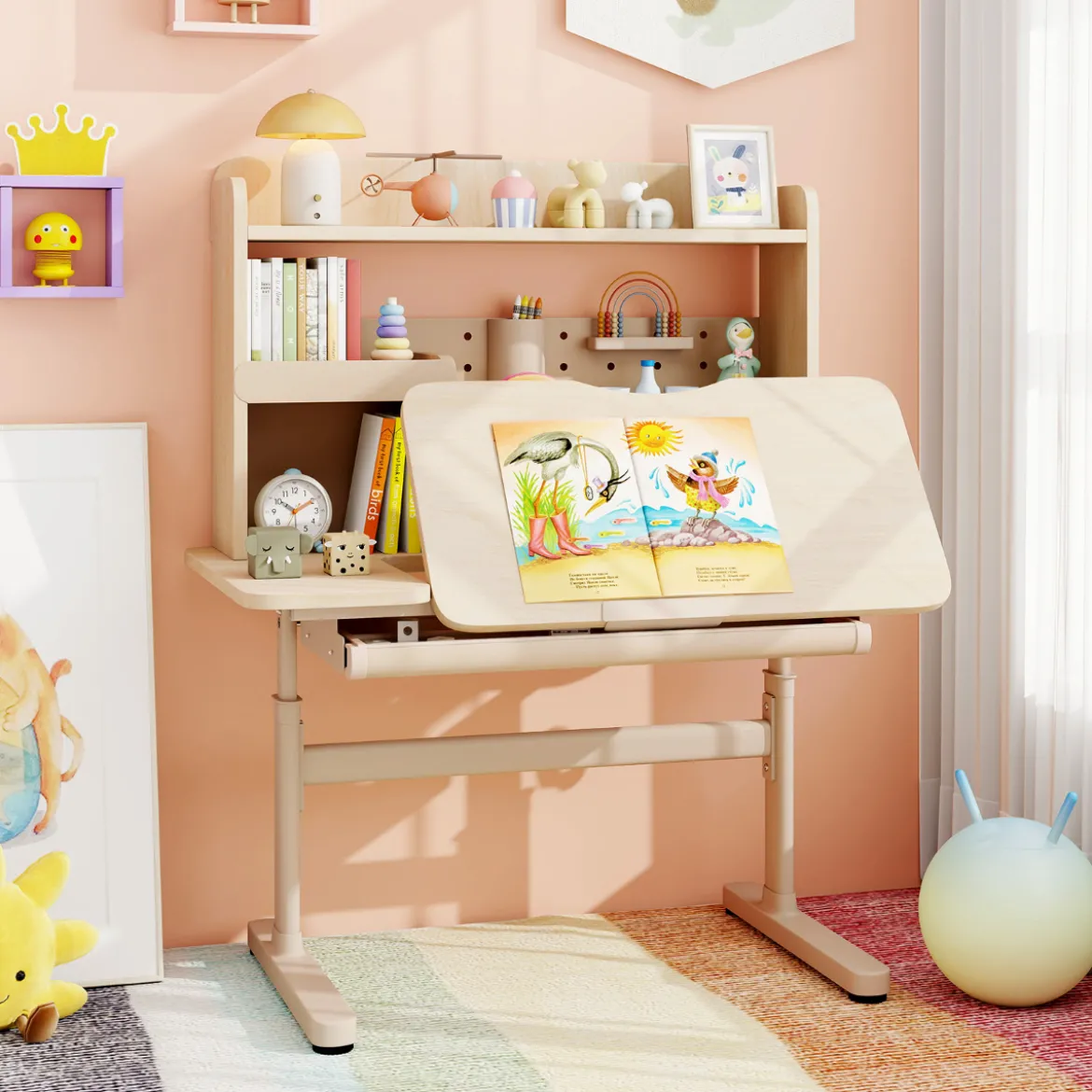 Kinderschreibtisch mit Kinderstuhl Schülerschreibtisch ergonomischer Kinderschreibtischstuhl