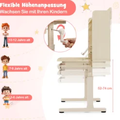 Kinderschreibtisch mit Kinderstuhl Schülerschreibtisch ergonomischer Kinderschreibtischstuhl