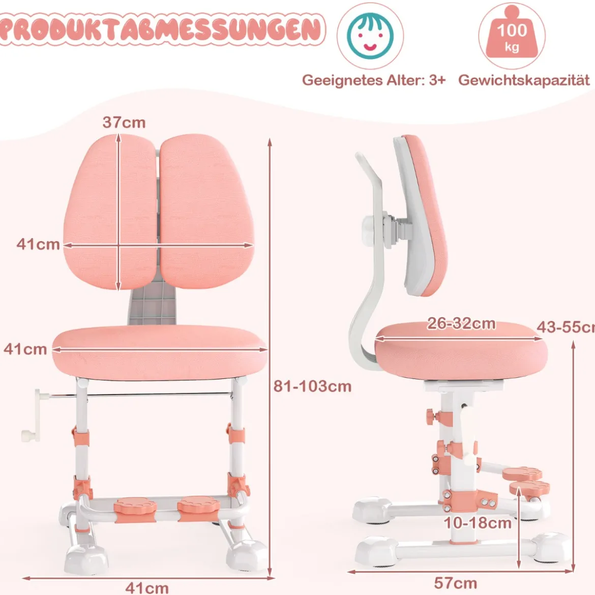 Kinderschreibtisch mit Kinderstuhl Schülerschreibtisch ergonomischer Kinderschreibtischstuhl