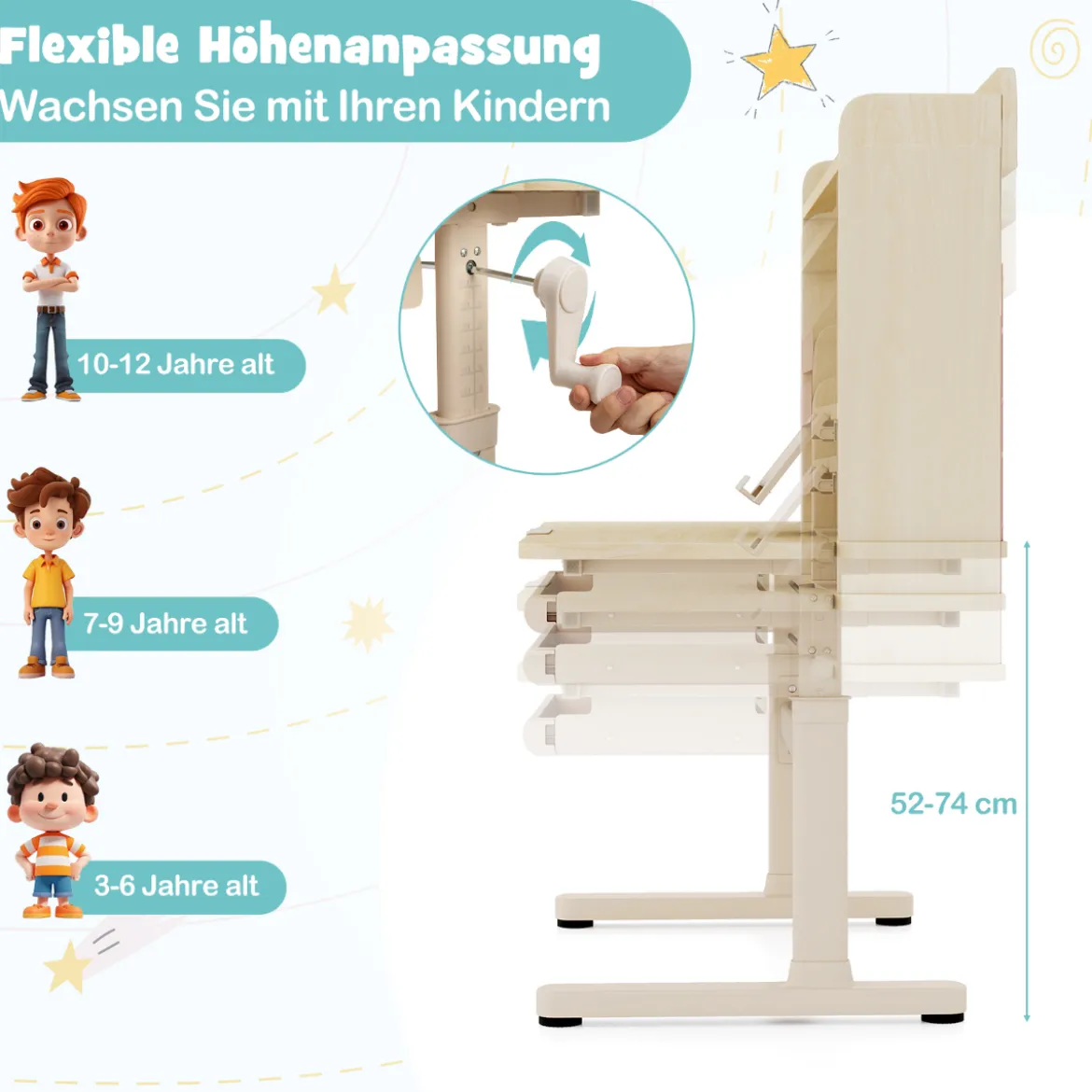 Kinderschreibtisch mit Kinderstuhl Schülerschreibtisch ergonomischer Kinderschreibtischstuhl