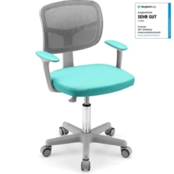 Kinder-Schreibtischstuhl Kinder-Computerstuhl mit Einstellbarer Höhe Blau/Violett/Türkis/Rosa/Lila/Grün