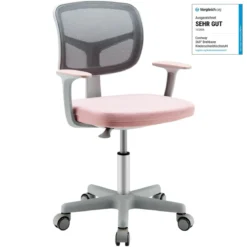 Kinder-Schreibtischstuhl Kinder-Computerstuhl mit Einstellbarer Höhe Blau/Violett/Türkis/Rosa/Lila/Grün