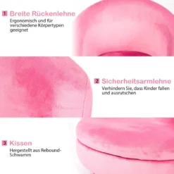 Kindersessel Kindercouch Kindersofa Drehsofa Kinder Minisofa Rosa