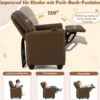 Kindersessel mit Relaxfunktion & Verstellbarer Rückenlehne & Fußstütze Kindersofa Braun