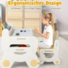 Kinder Sitzgruppe mit Höhen- & Neigungsverstellbarer Tischplatte Zeichentisch Braun