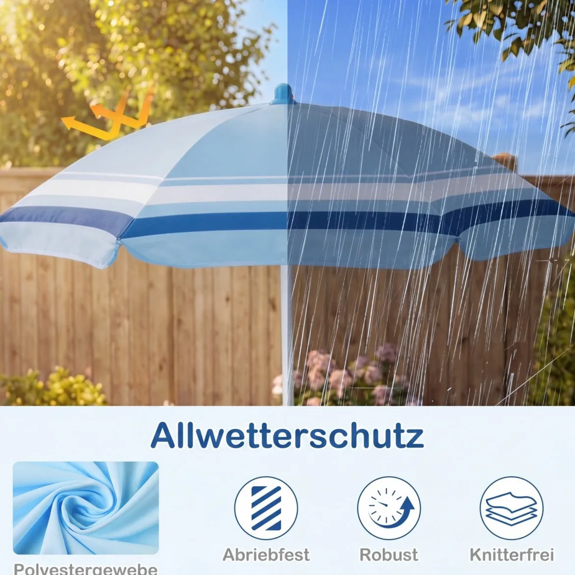 Kindersitzgruppe mit Höhenverstellbarem Sonnenschirm 4 TLG. Kindersitzgarnitur mit Tisch & 2 Klappstühlen
