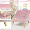 Kinder-Sofa-Set und Ottomane Einzel-Sofa-Stuhl für Kleinkinder mit Passendem Hocker Rosa