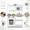 Kinder Spielküche hölzerne Spielküche Küche Set 60 x 30 x 83 cm Weiß
