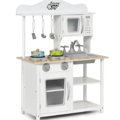 Kinder Spielküche hölzerne Spielküche Küche Set 60 x 30 x 83 cm Weiß