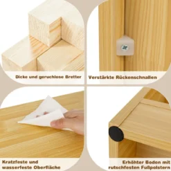 Kinder Spielzeugschrank aus Holz Kinderregal Bücherregal 111 x 30 x 61,5 cm