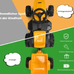 Kinder Traktor 2-Gang 6V Aufsitztraktor Kinderfahrzeug Elektroauto Gelb