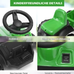 Kinder Traktor 2-Gang 6V Aufsitztraktor Kinderfahrzeug Elektroauto Grün