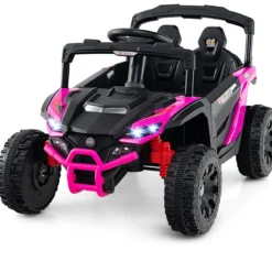 Kinder 12V Elektroauto mit Fernbedienung Elektrischer UTV-Truck Kinderauto Kinderfahrzeug Rosa