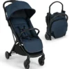 Kinderwagen klappbar Reisebuggy mit Liegefunktion Kinderbuggy tragbar mit verstellbarer Rückenlehne bis 15 kg Belastbar Blau