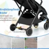 Kinderwagen klappbar Reisebuggy mit Liegefunktion Kinderbuggy tragbar mit verstellbarer Rückenlehne Schwarz