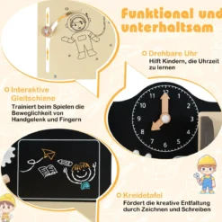 Kinder Werkbank Set mit Tafel Montessori Spielzeug zum Nachspielen Werkstatt-Spielzeug