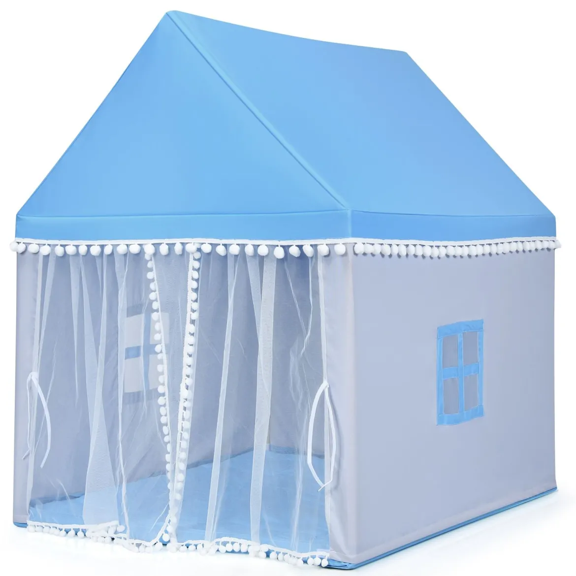 Kinderzelt Spielhaus Kinderspielhaus Prinzess Prinzessin Kinderspielzelt Blau
