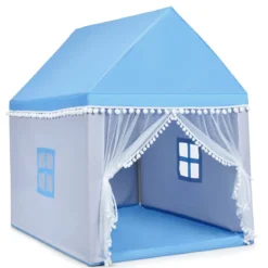 Kinderzelt Spielhaus Kinderspielhaus Prinzess Prinzessin Kinderspielzelt Blau