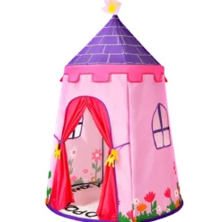 Kinderzelt Tragbares Spielzelt für Kinder 108 x 158 cm Rosa