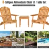 Klappbare Adirondack Stühle mit Tisch 2er Set Adirondack Chairs aus Eukalyptusholz Natürlich