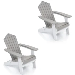 Klappbarer Adirondack Stuhl Wetterfester Adirondack Chair aus Kunststoff Gartensessel