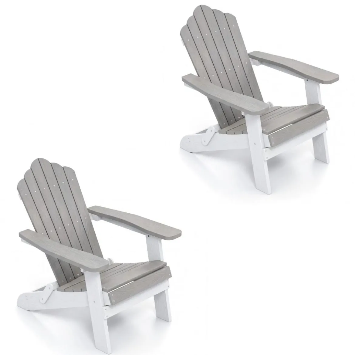 Klappbarer Adirondack Stuhl Wetterfester Adirondack Chair aus Kunststoff Gartensessel