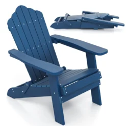 Klappbarer Adirondack Stuhl Wetterfester Adirondack Chair aus Kunststoff Gartensessel