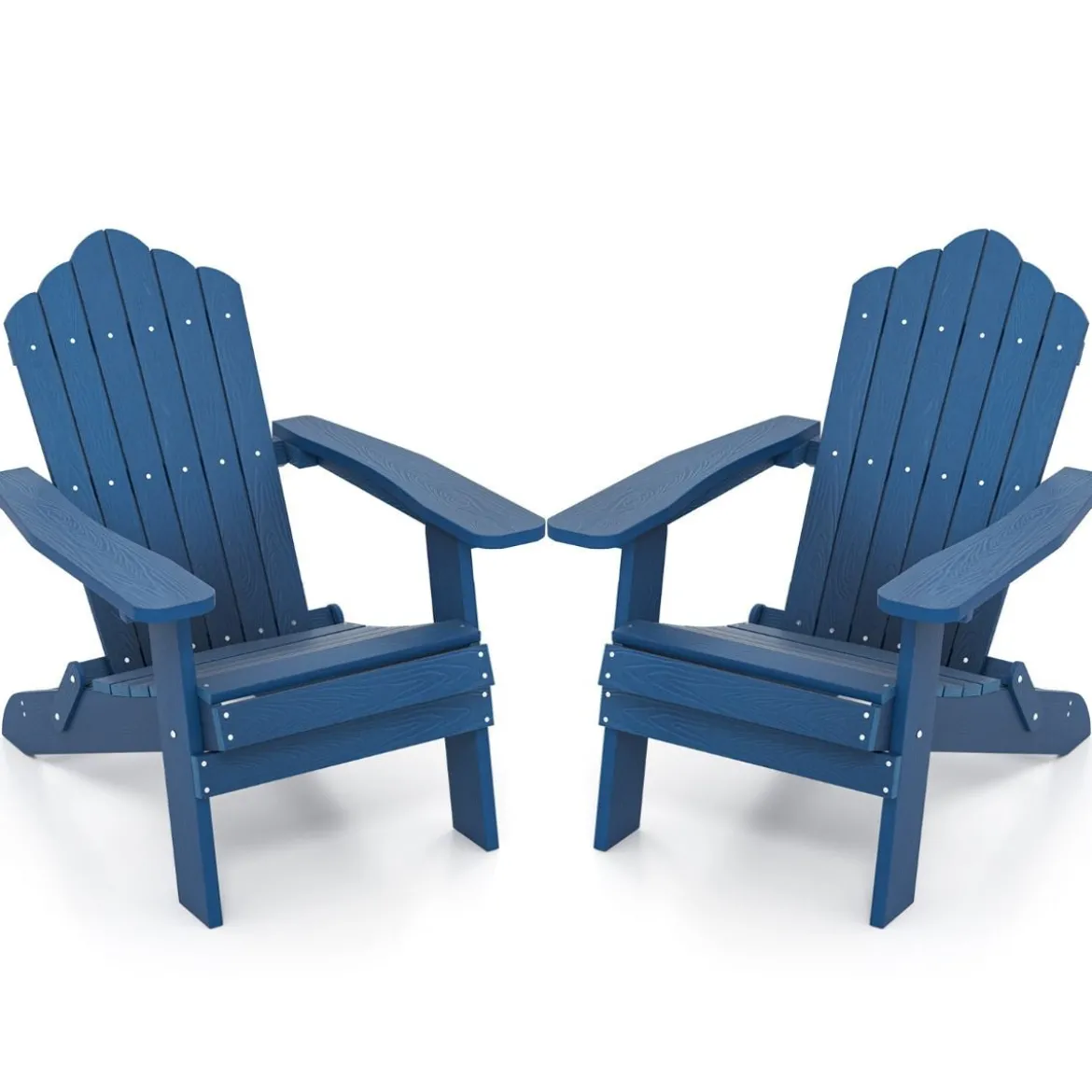 Klappbarer Adirondack Stuhl Wetterfester Adirondack Chair aus Kunststoff Gartensessel