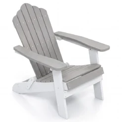 Klappbarer Adirondack Stuhl Wetterfester Adirondack Chair aus Kunststoff Gartensessel