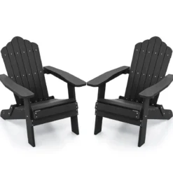 Klappbarer Adirondack Stuhl Wetterfester Adirondack Chair aus Kunststoff Gartensessel