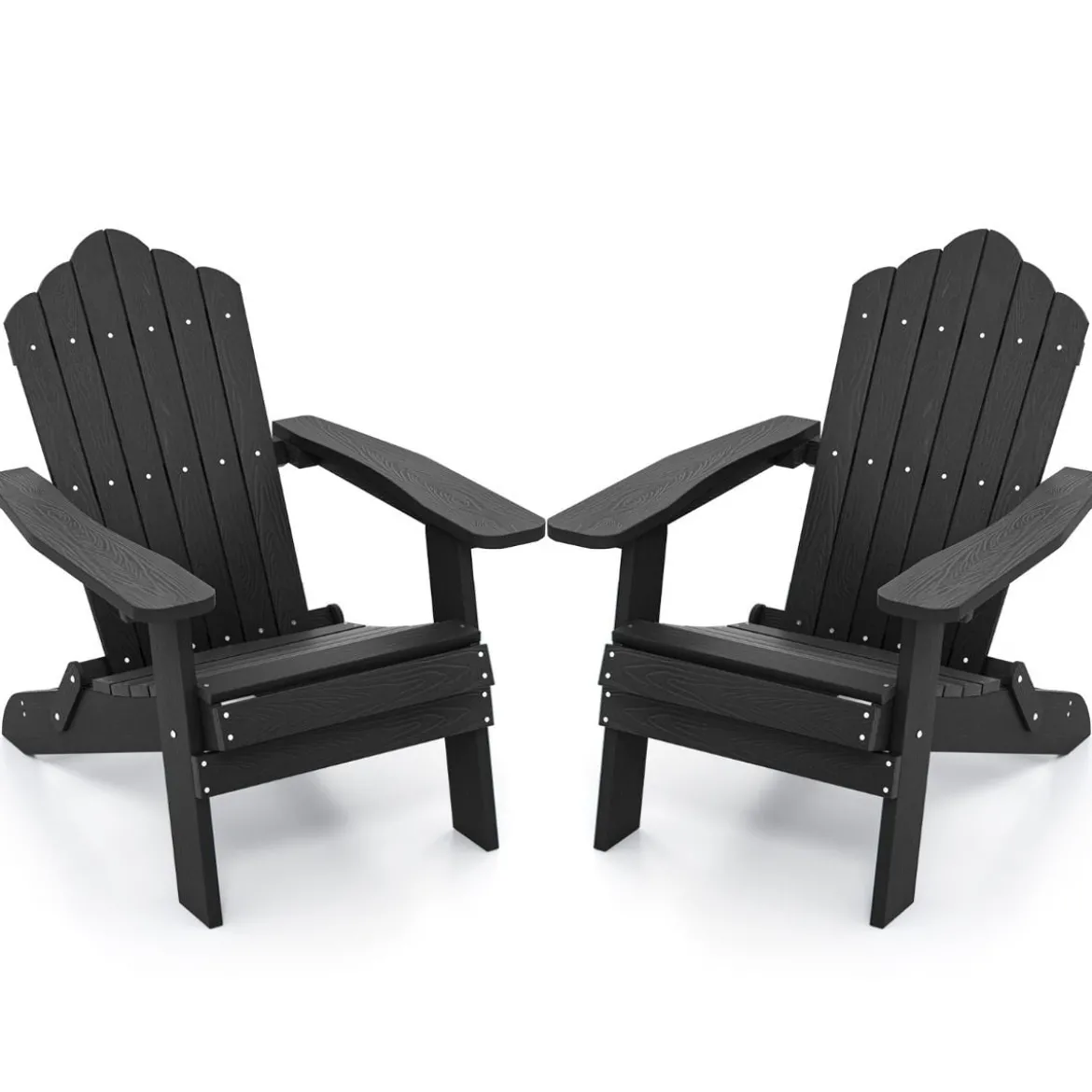Klappbarer Adirondack Stuhl Wetterfester Adirondack Chair aus Kunststoff Gartensessel