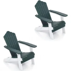 Klappbarer Adirondack Stuhl Wetterfester Adirondack Chair aus Kunststoff Gartensessel