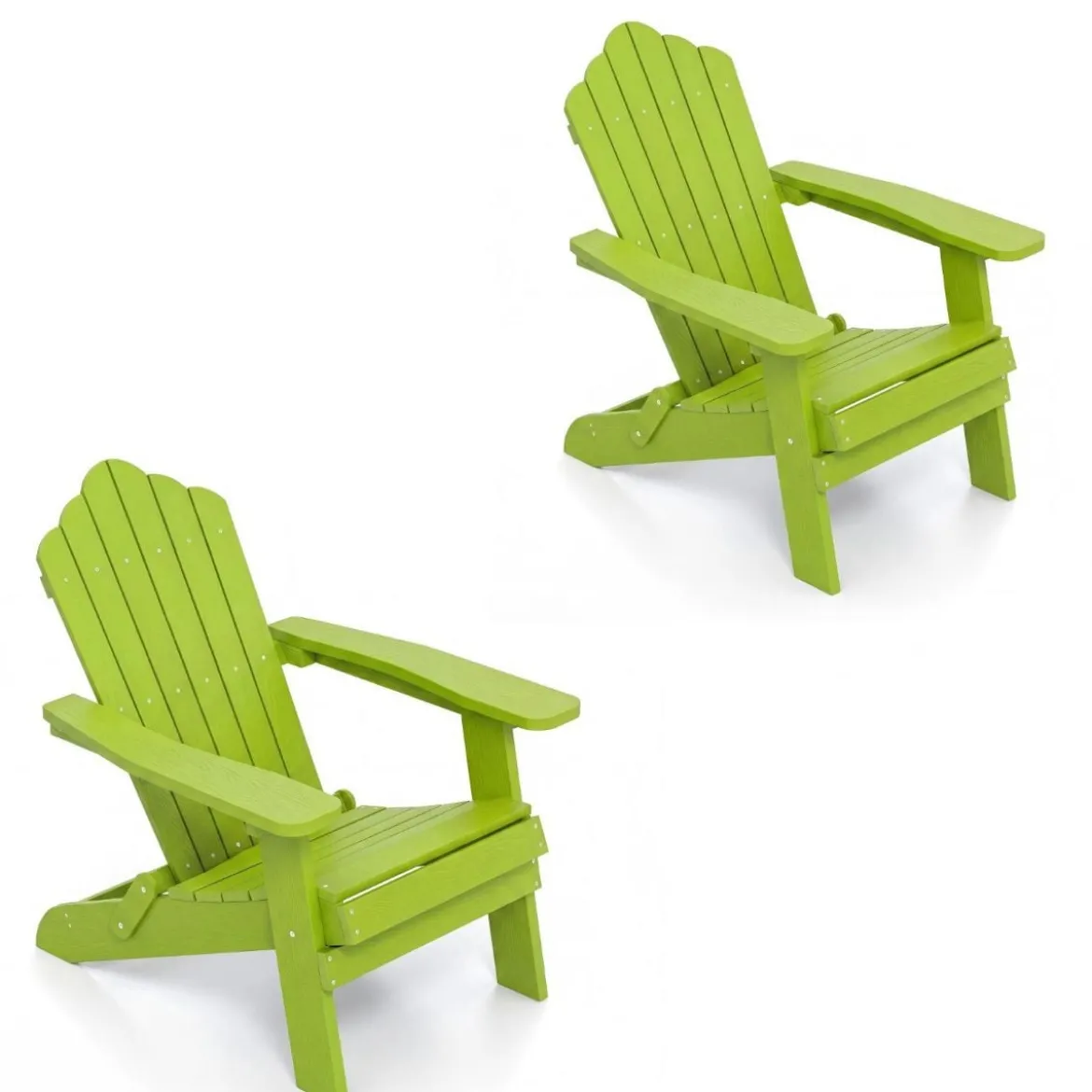 Klappbarer Adirondack Stuhl Wetterfester Adirondack Chair aus Kunststoff Gartensessel