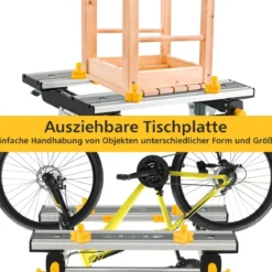Klappbarer Arbeitstisch mit 8 verschiebbaren Klemmen & 7-stufiger Höhen 100 Kg Traglast