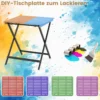 Klappbarer Beistelltisch aus Akazienholz Wetterfester Balkontisch Quadratischer Esstisch 70 x 70 x 73 cm