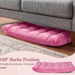 Klappbarer Bodenstuhl Bodensessel mit Verstellbarer Rückenlehne & Hochdichtem Schaumstoff Farbe wählbar